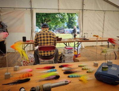 Fly tying tent - Scottish Game Fair