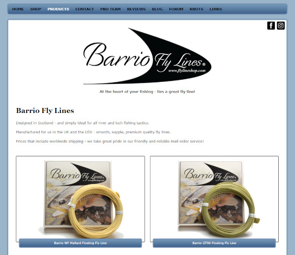 Screenshot of The Barrio Fly Lines website